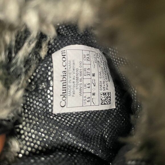 Columbia Heavenly Omni-Heat Lace Up Black Winter Boot Size 6.5 - Picture 7 of 8